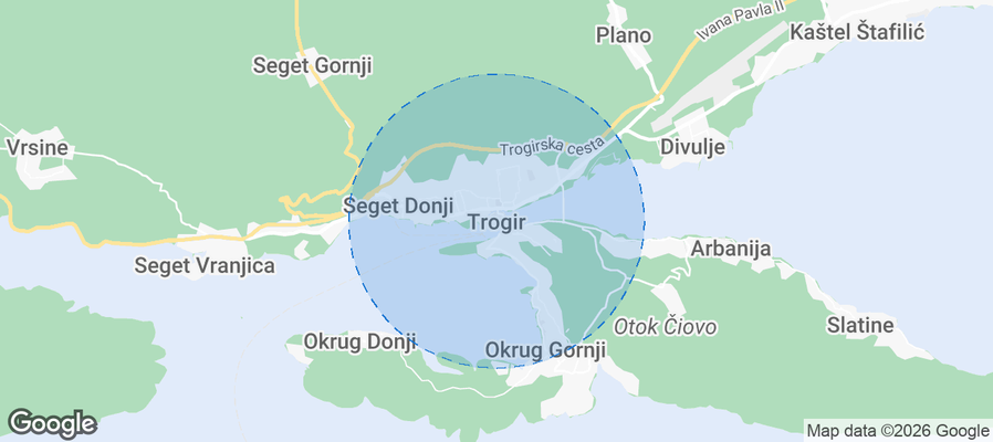 Trogir Airbnb map